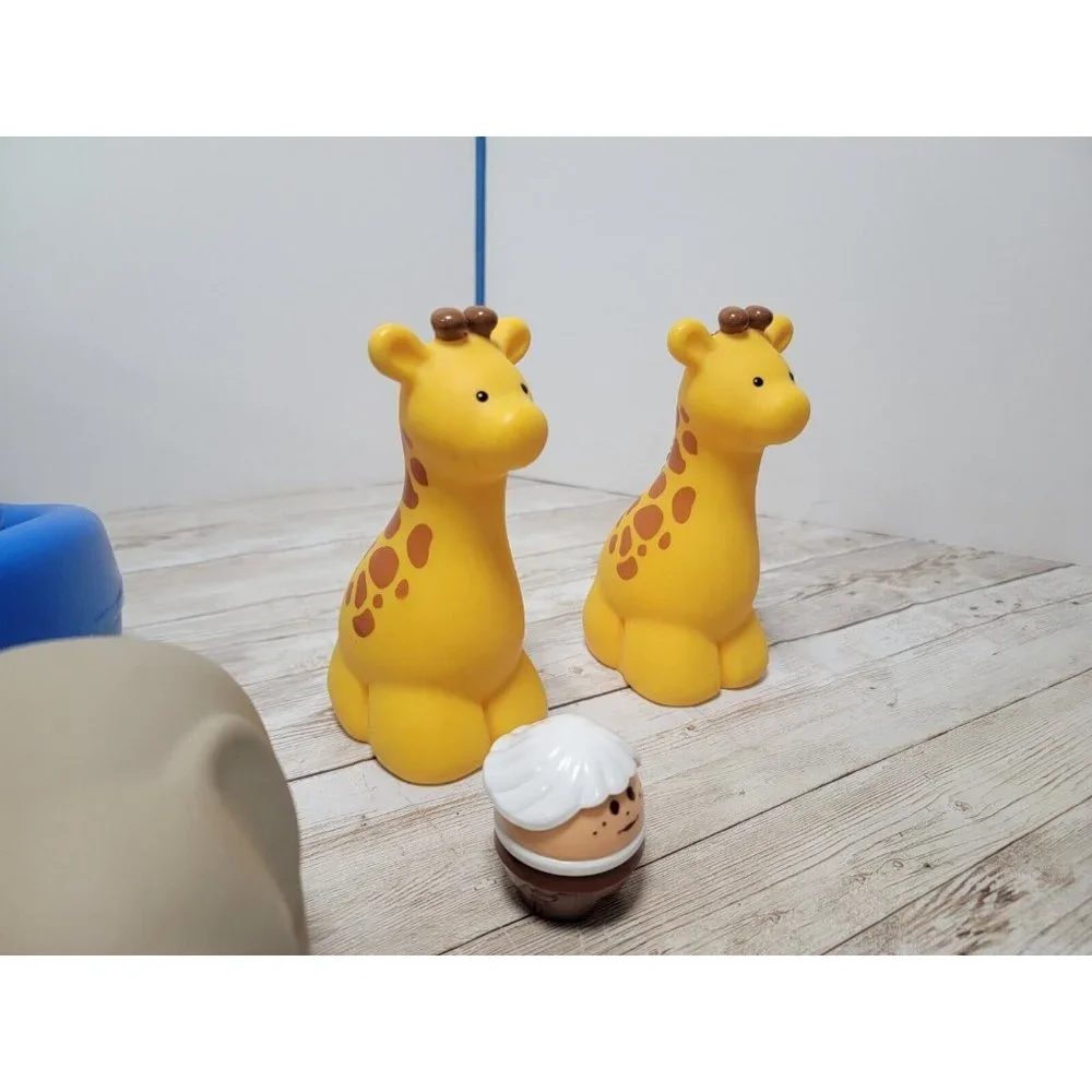 Little Tikes Noahs‎ Ark Arc Rubber Giraffes Elephants Noah Figure Bathtub Toys